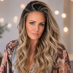 Watered Souls C1314809 Denise in Smokey Sandstone 20" wig.  13x4 Lace, 120 density, Scandinavian hairlne. Heat Tolerance 350. She comes with a free wig cap and free gift. All gifts with purchase should be mailed back upon return of the purchase.