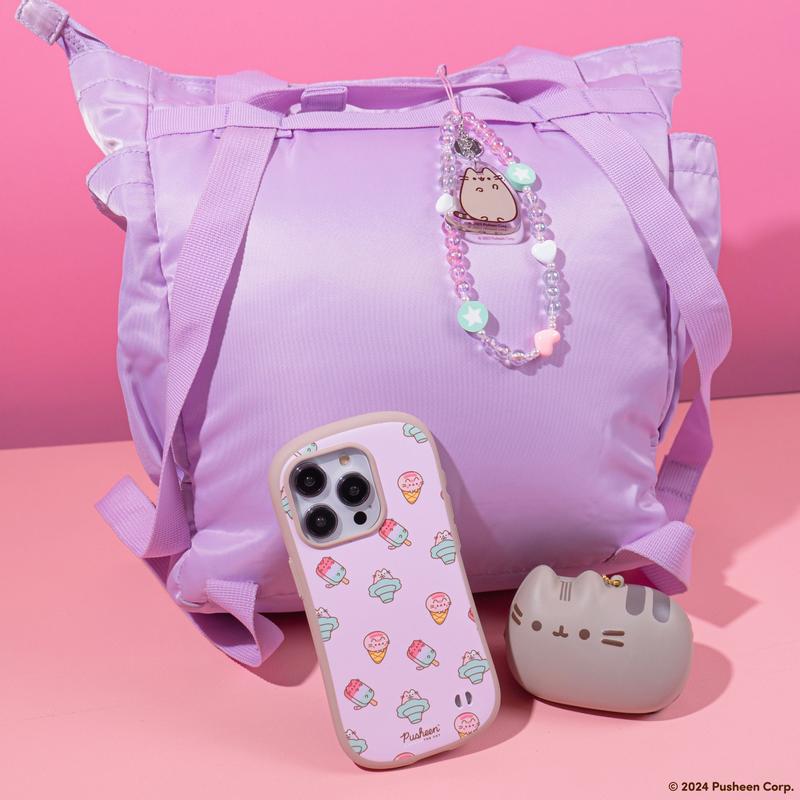 Pusheen the Cat Beaded Charm Mobile Phone Wrist Strap - Pusheen