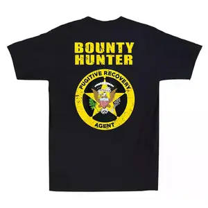 Bounty Hunter Fugitive Recovery Agent Bail Bondsman Duty (On Back) Retro T-Shirt