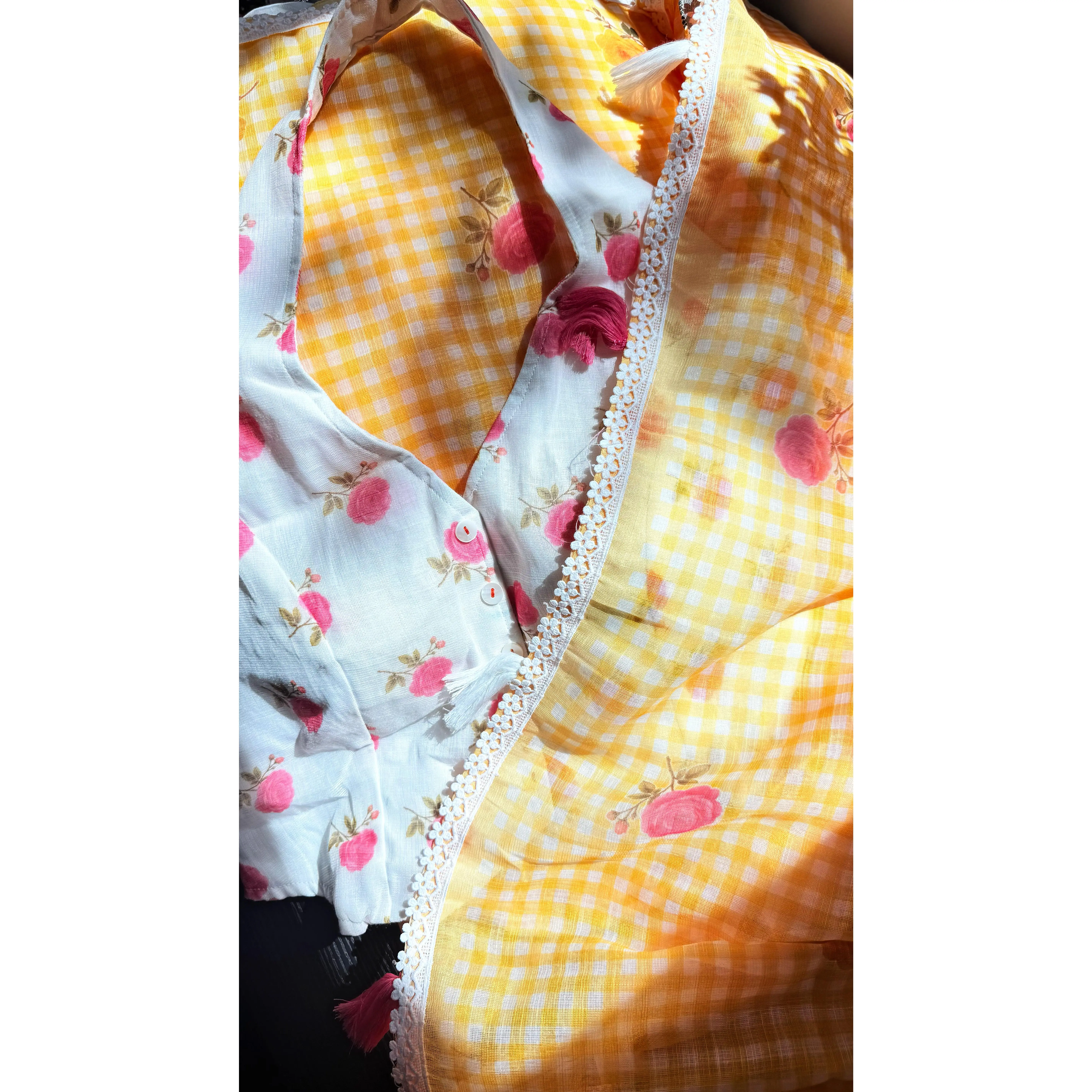 SAMAIRA Gingham Saree