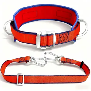 Professional Tree Climbing Harness - Adjustable Safety Belt with Padded Waist Pad, Fall Protection Lanyard, and Kite Climbing Fall Arrest System for Enhanced Safety and Comfort