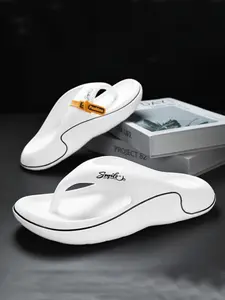 Unisex's Solid Color Orthotic Slides, Casual Comfortable Breathable Beach Sandals, Foot Care Slippers for Indoor & Outdoor Wear