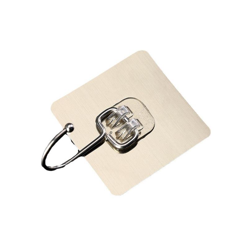 10 pieces of wall mounted hooks with strong adhesive and no need for drilling holesThey can be used to stick kitchen items on the wall without leaving any marks The hooks are made of durable materials Organiser Organizing