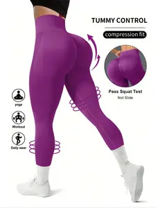 Seamless High Elasticity Women's Seamless Workout Leggings for Running Cycling Outdoor Yoga, Multi-Sport Wear, 1 Pack, Comfortable and Stretchy