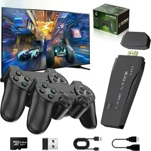 emulator excellent console stick Home TV Dual Player Retro Gaming Player 4K HD Output 2.4G Wireless Gamepad Plug & Play Portable M8 Game Stick