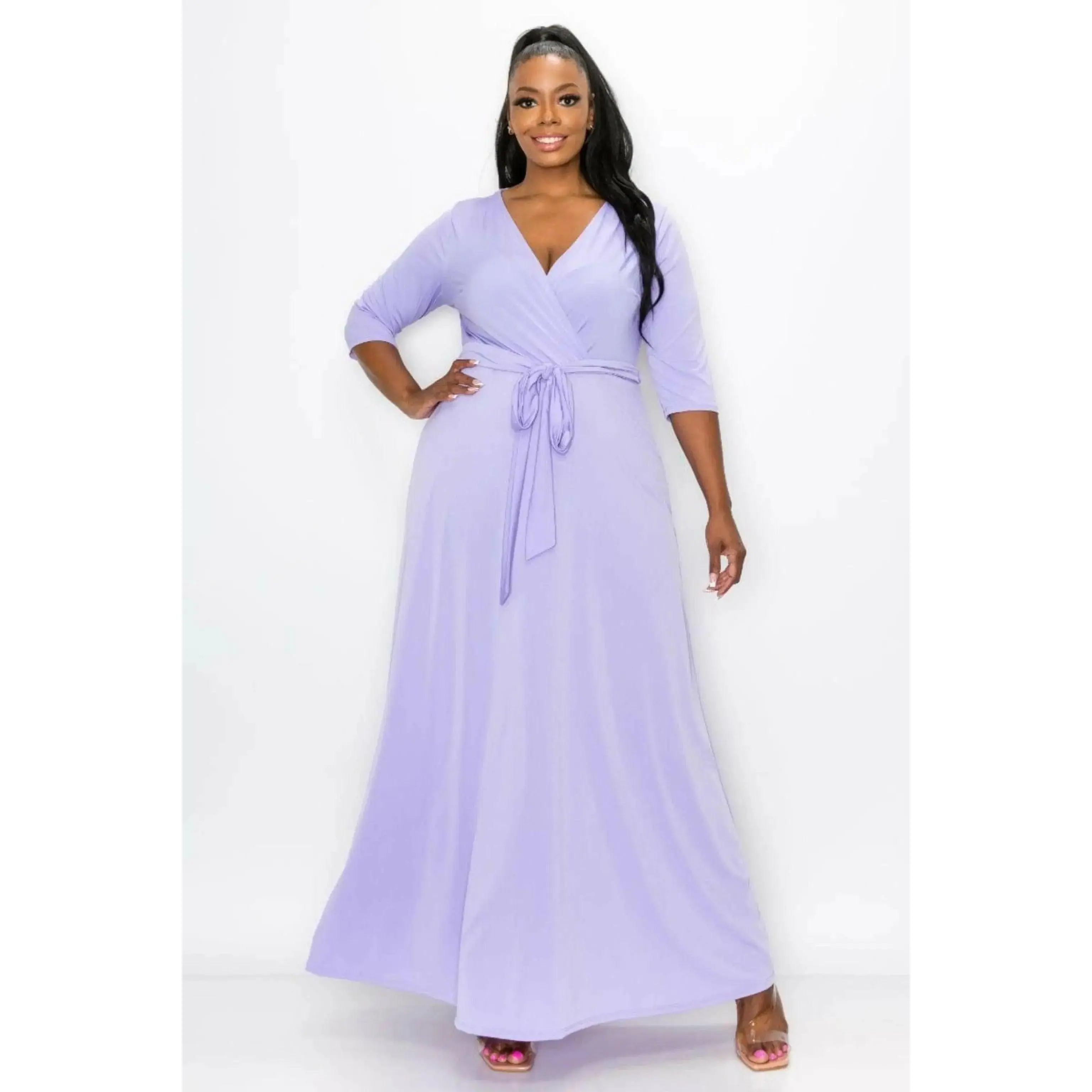 My Goddess Twist Front Plus Size Maxi Dress