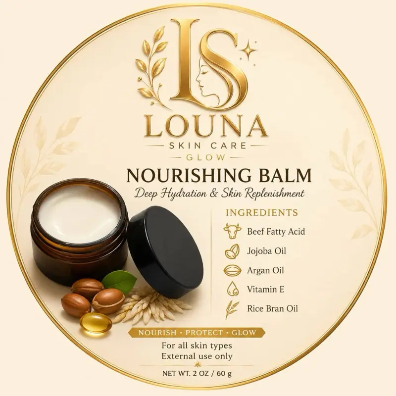 Louna skincare glow grass feed vitamin E beef tallow balm