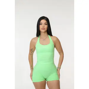 LIME HALTER TOP