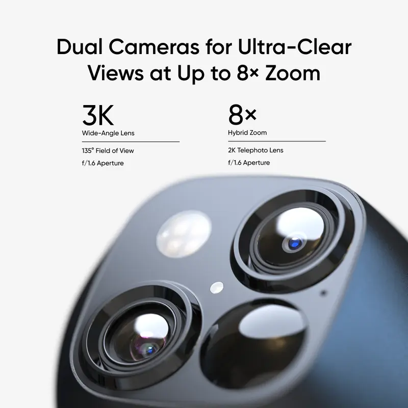 [Exclusive Bundle] eufy SoloCam S340, 360° Pan & Tilt Solar Security Camera 2.4 GHz Wi-Fi No Monthly Fee HomeBase S380 Compatible - Ai Auto Lock And Tracking