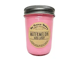Watermelon Hard Candy | Scented Soy Wax Candle | Fruity Sweet Sugar Bubblegum Scent | Housewarming Birthday Wedding Gift