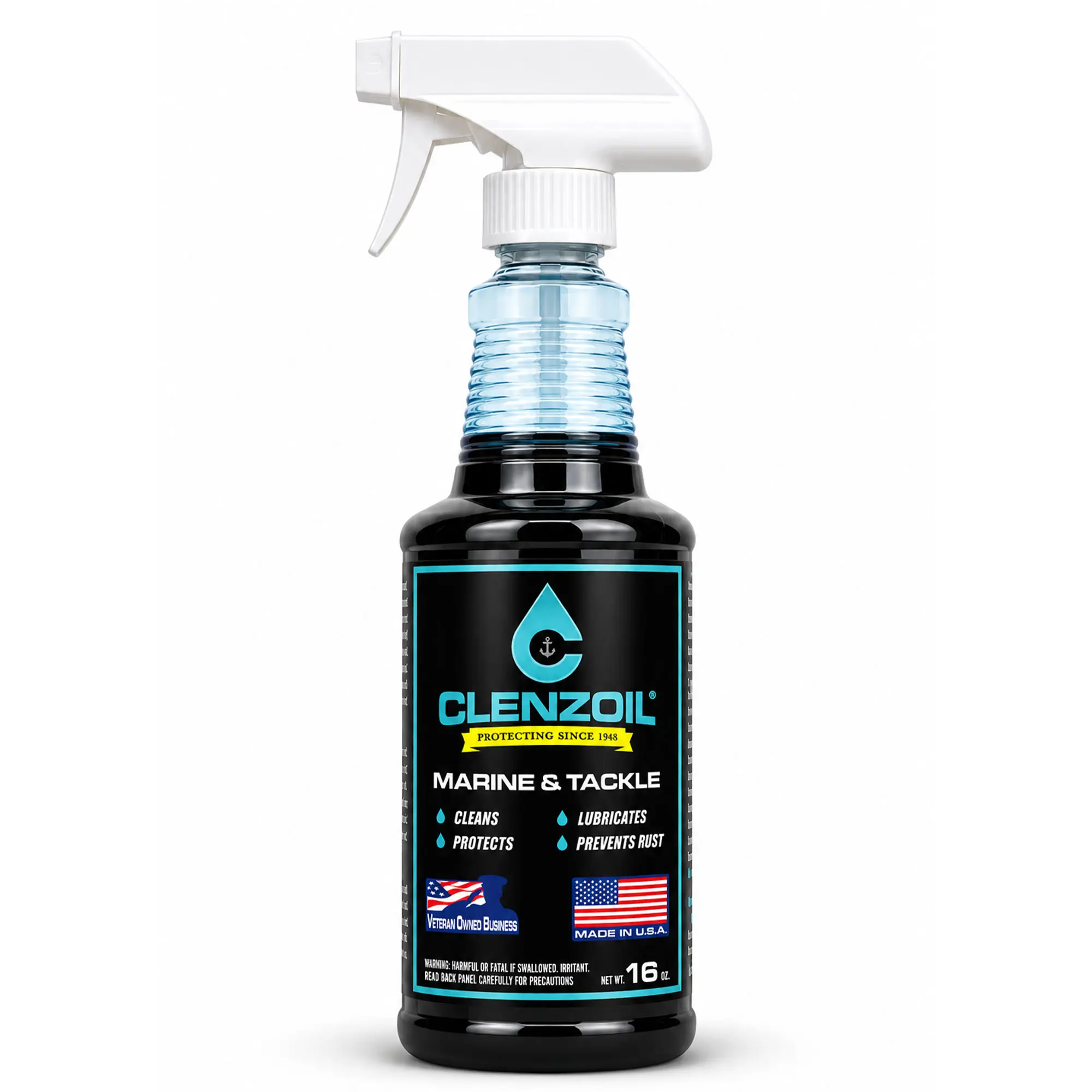 Clenzoil All-American Brand Fishing Gear Oil Lubricant - 16 oz Spray for Boat Motors, Reels, Cleans & Provides Long-Lasting Protection