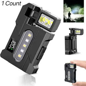 Wild Bright 1-pack rechargeable flashlight, mini portable flashlight, waterproof multi-functional lighting device, 270° rotating emergency magnetic working lamp, suitable for camping emergencies, outdoor hiking, reading, and exploration.