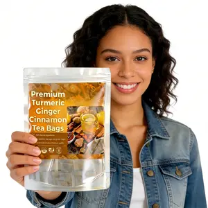 360/60/20Pcs Tea Bags, Ginger Tea, Turmeric Ginger Cinnamon Tea, Cinnamon Tea, Ginger Turmeric Tea, Tea Bag, Turmeric Ginger Cinnamon Tea Bags, No Sugar, NoCaffeine, No Gluten
