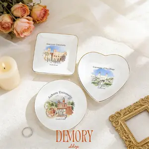 University Custom Trinket Ring Dish, Personalized University Photo Ring Dish, Graduation Jewelry Tray, Graduate Gift, Class Of 2026