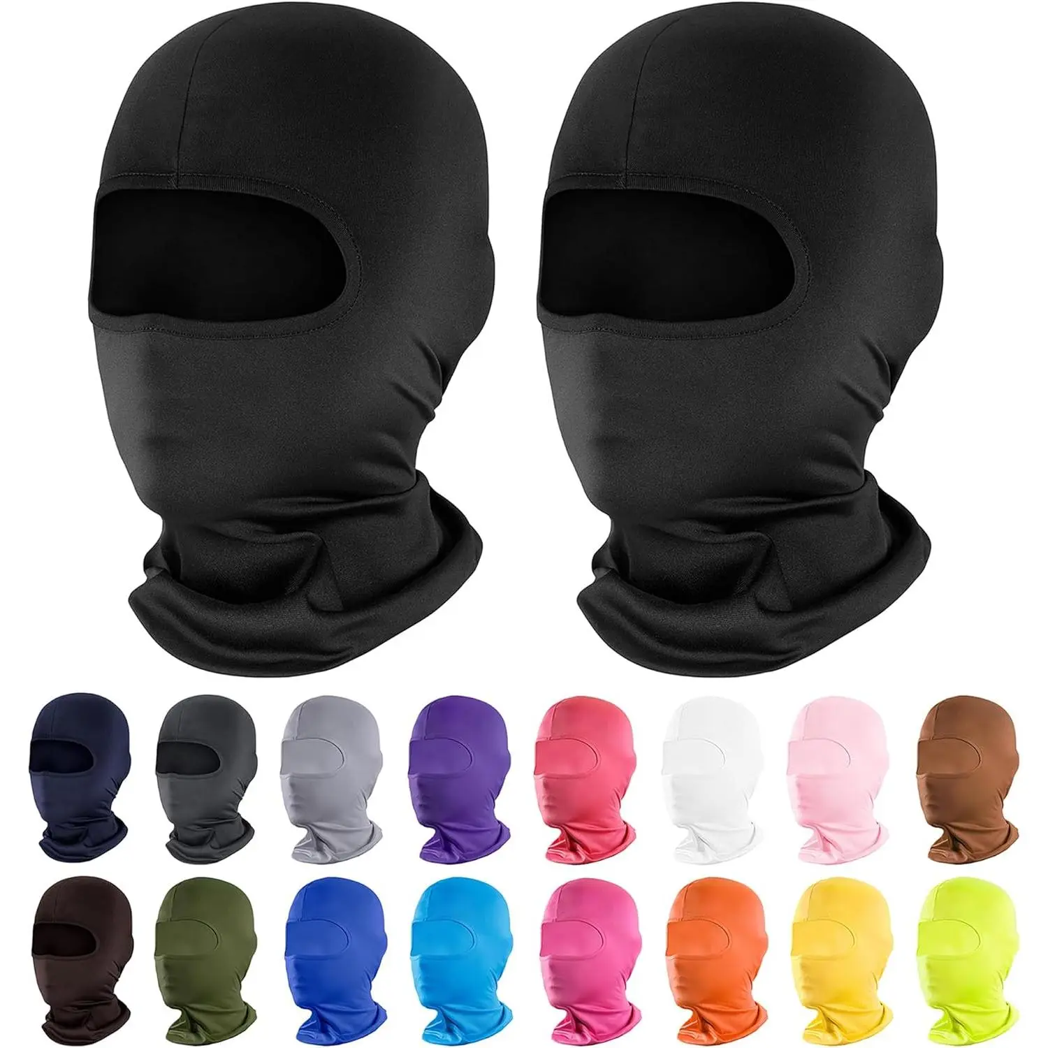 Motorcycle Full Face Balaclava Mask (2-6 Pack) for Men, UV-Protection Windproof Scarf, Protective Gear, Birthday Gift, Construction Wristbands Compatible, Bike Helmet Accessory, Wrinkle Resistant Outdoor Skiing Gear