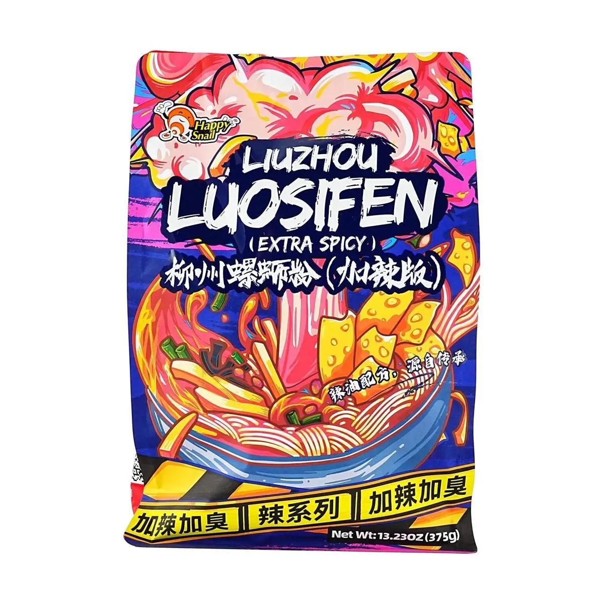 HAOHUANLUO Authentic Liuzhou River Snails Rice Noodles (375g) - Extra Stinky & Spicy Export Edition