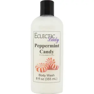 Peppermint Candy Liquid Pearl Body Wash, 3 in 1 Use for Bubble Bath, Hand Soap & Body Wash