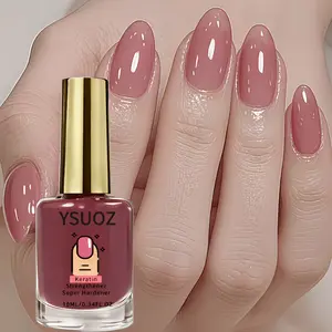 Nude Red Bean Paste-Toned Long-Lasting Nail Polish, Formulated for Brittle, Soft, Damaged Nails, Everyday Essential