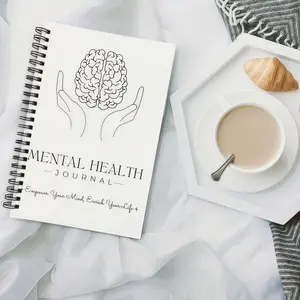 Mental Health Journal Bundle, Anxiety Workbook, Daily Mood Record, Self-Care Notebook, Brain & Heart Care, Emotion Management Diary