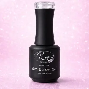 6 in 1 Builder Gel for Nails - HEMA & TPO Free, Nail Strengthening & Extension Gel , Long-Lasting