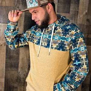 Aztec print hoodie Sweatshirts Pullover Casual