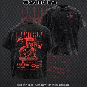 Retro Vintage Pantera Band  T-Shirt - Hoodie With Double Print, Cotton Street Fashion Pattern, Graphic Tees, 90s Graphic Tees, Unisex T-Shirt, Gift For Men Women, Concert Merch, Summer Outfits, Tour Outfits