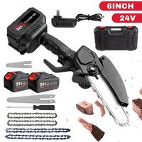B: 6-inch electric chain saw + 5 batteries