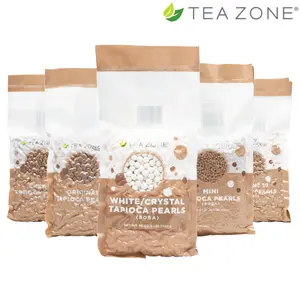 Tea Zone Boba Tapioca Pearls - Bag (6 lbs) - Perfect for boba milk tea, flavoring tea, or desserts
