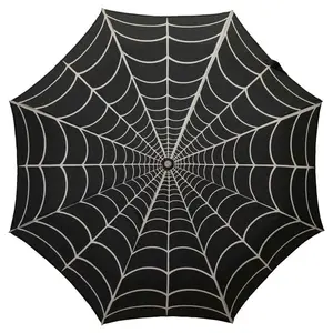 Skull Handle Spiderweb Anti UV Umbrella