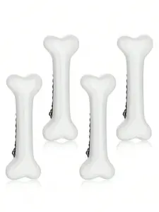 4pcs White Bone Plastic Bangs Side Hair Clips, Simple & Creative Alligator Hair Clips, Suitable For Cosplay Claw Clips Hair Claws Hair Barrettes, School Stuff, Hair Accessories, Head Accessories, Hair Accessories For Women, Hairpin, Hair Claws Set