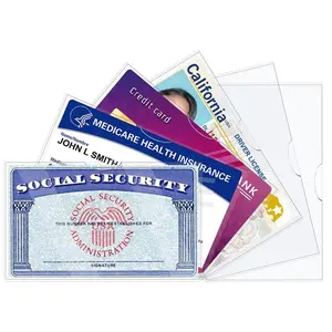 20 Pack Social Security Card Protector Sleeves, New Medicare Card Protector Sleeve, Credit Card Holder. 31 Mil Soft Clear Card Sleeves for Waterproof Social Security Card and Credit Card Protection.