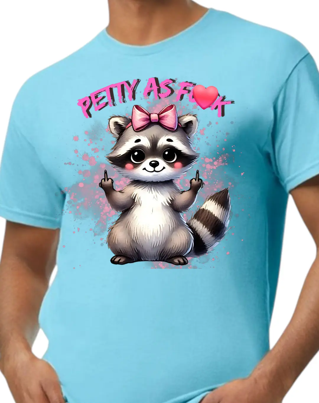 Dark Humor Petty Raccoon Tshirt Streetwear Casual Shortsleeve Stylish top shirt for funny graphic unisex short
