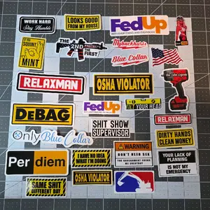 Blue Collar Stickers-  Purge Pack 25pcs