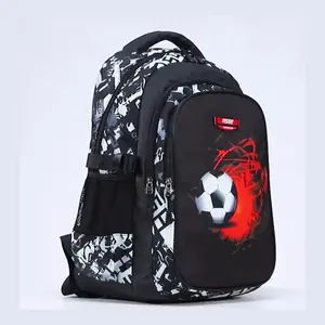 ASGE Boys School Backpack, Waterproof Middle School Bookbag, Football Design, Grey Camo Pattern, Lightweight Laptop Backpack, Travel Bag, Sports Bag, Mother's Day Gift Idea