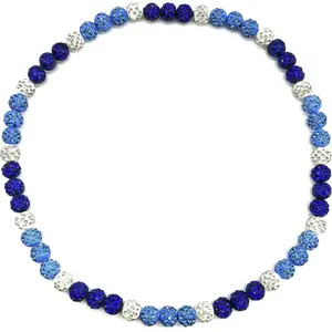 1-4 Pcs Baseball Beaded Necklace for Men - Bling Ice Collection Rhinestone Discoball Inspired Baseball Team Lovers Necklace