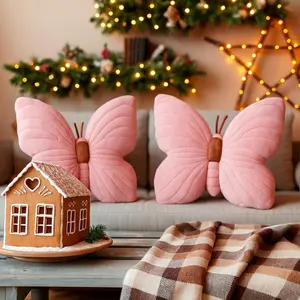 2 Pack Pillows Pink Throw Pillows Soft Seat Cushion Pad Decorative Plush Pillow for Bedroom, Living Room Sofa Couch Bed Girls Nursery Home Gift