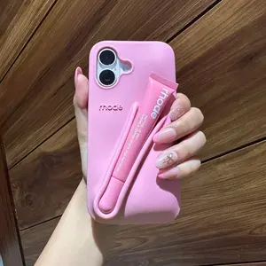 (Super Sale) 2026 Rhode With Box and Lip Gloss Set Silicone Case for iPhone 17 16 15 14 13 12 11 Pro Max Plus Lipstick Toast Espresso Ribbon Cover