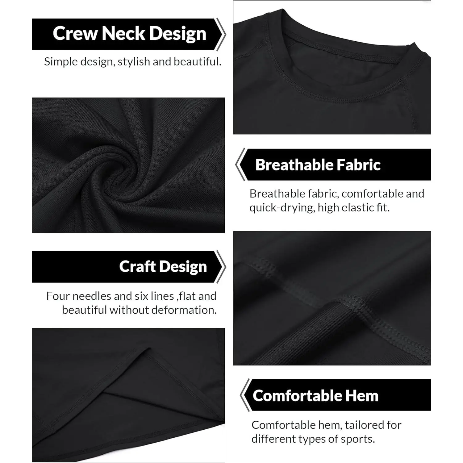 Men's Compression Shirts Short Sleeve Workout Shirt - Quick Dry Athletic Baselayer Top Shapewear Undershirt for Gym Training Running Sports Fitness Comfortable Breathable Performance Wear Men's Compression Shirts Short Sleeve Workout Shirt - Quick Dry Athletic Baselayer Top Shapewear Undershirt for Gym Training Running Sports Fitness Comfortable Breathable Performance Wear