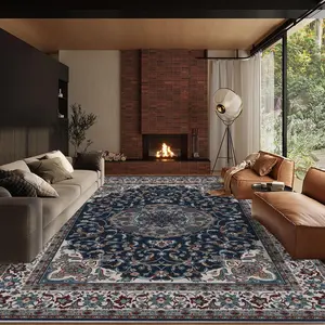 Classic Persian Rug, High-Definition Print Rectangular Carpet, Non-Slip, Fashionable Mat for Living Room, Bedroom, Kitchen