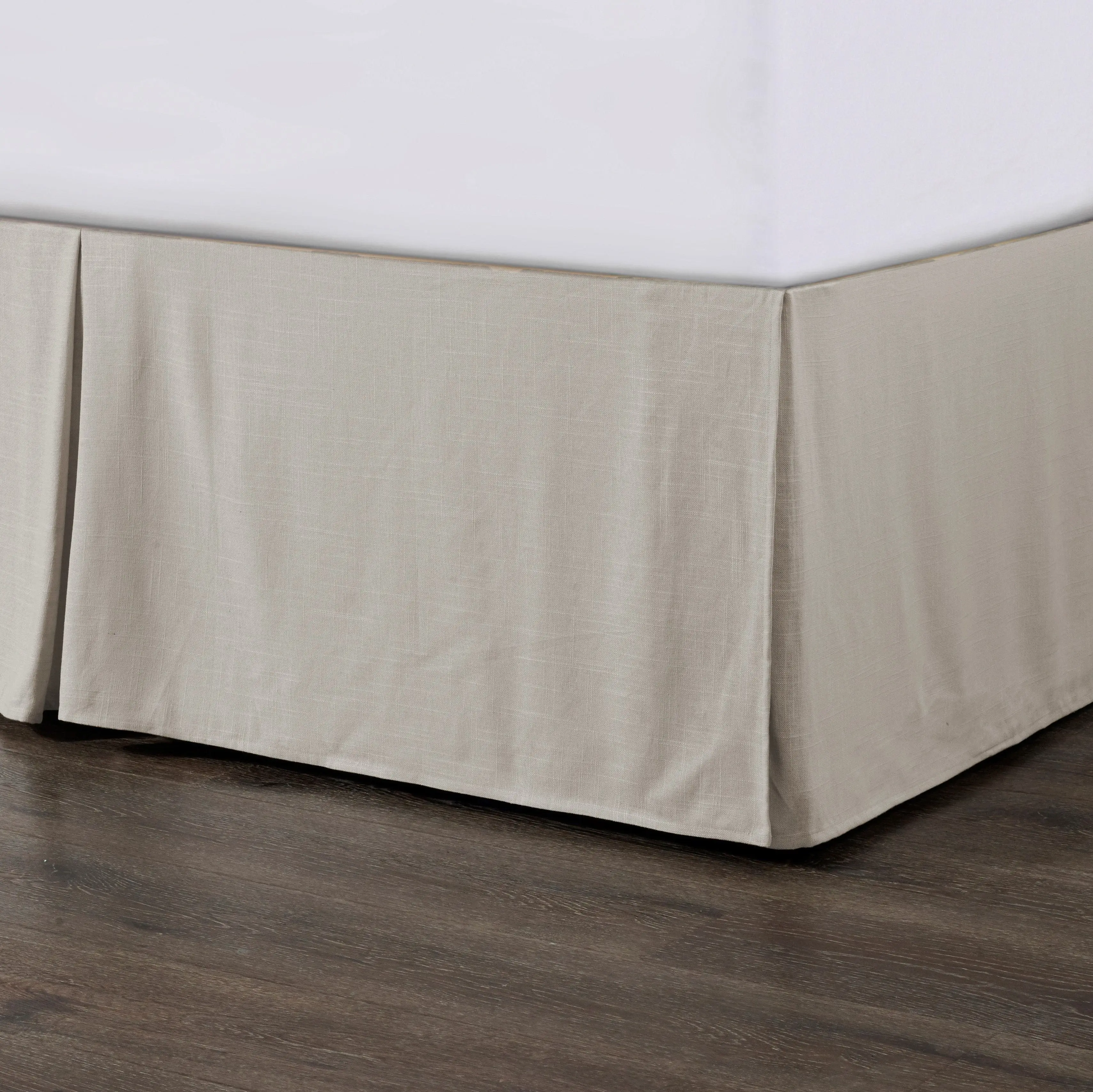 Hera Washed Linen Blend Tailored Bed Skirt