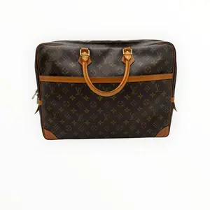 Pre-owned Louis Vuitton COATED CANVAS Professional & Technology Bags MONOGRAM DOUBLE ZIP BRIEFCASE