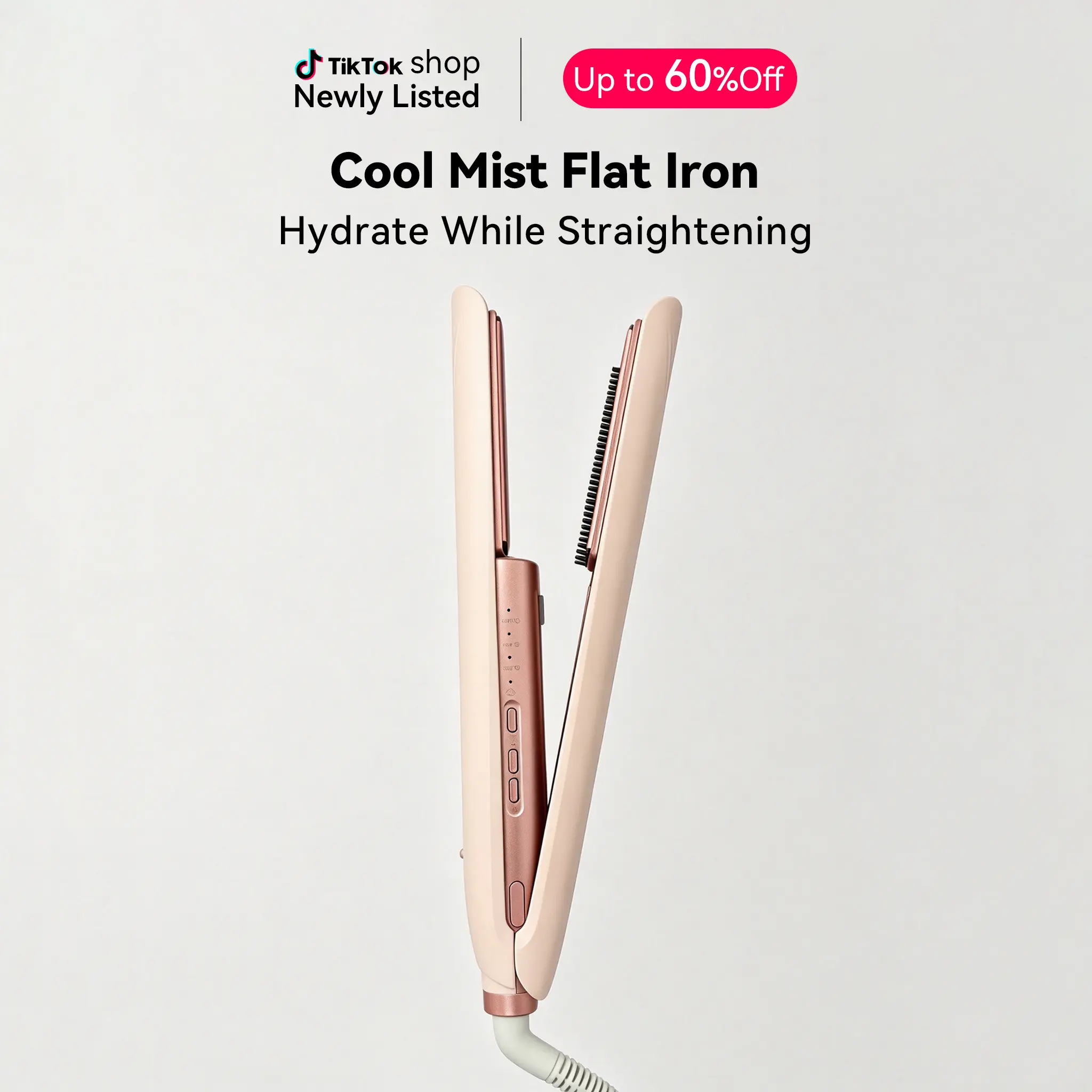Sohochic Professional Steam Hair Straightener - Ionic Mist Ceramic Flat Iron, Fast Heating Anti-Scald Tool for Frizz Control, Smooth Styling Tool