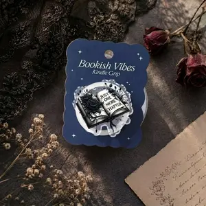 Bookish Vibes Kindle Grip Holder Artistic "Just One More Chapter" Stand for Readers and BookTok