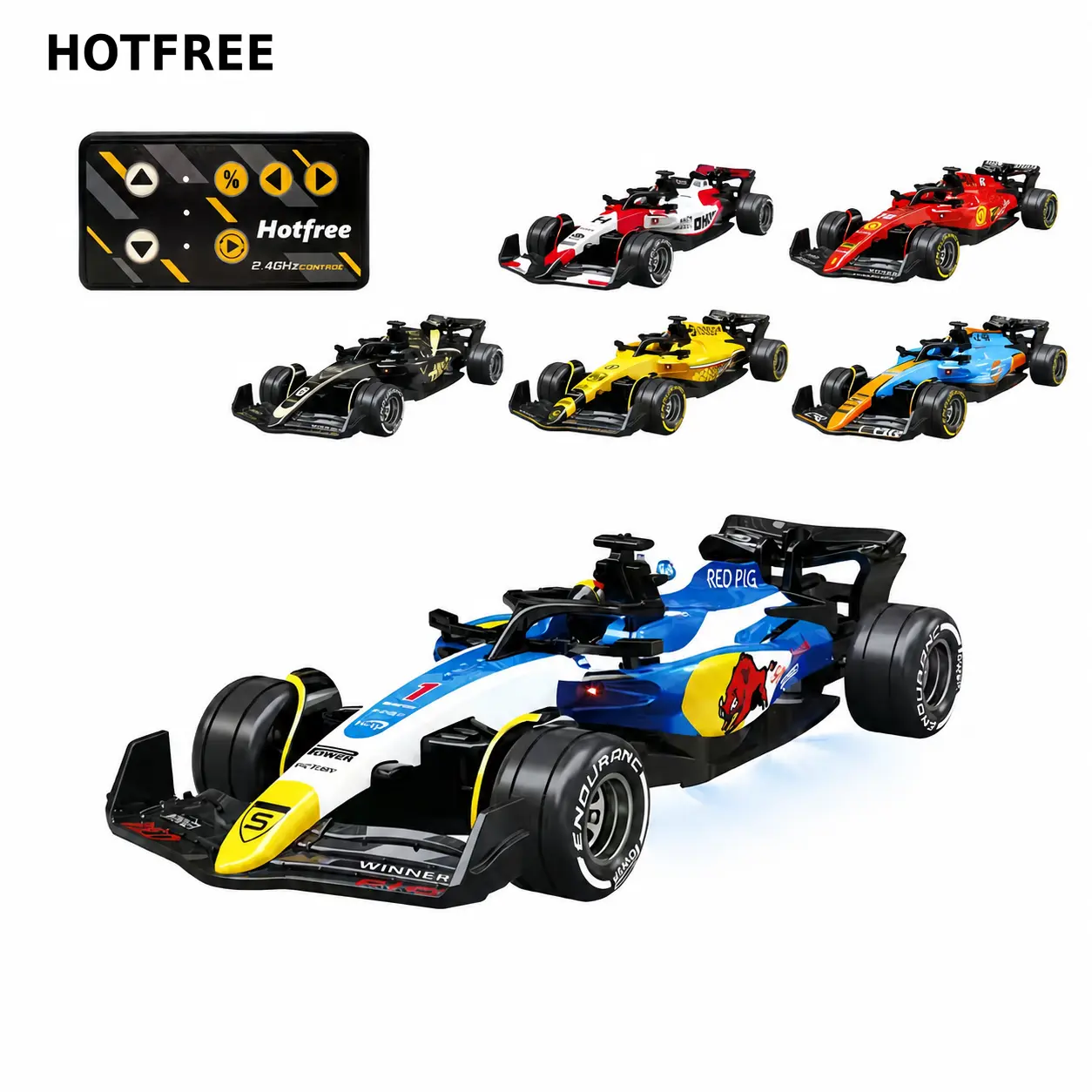 Hotfree 1/64 Pocket Size Mini RC F1 Racing Car, 2.4GHz Portable Remote & App Dual Control, USB Rechargeable Formula Drift Toy, Stress Relief Desktop Game, Birthday & Christmas Gift for Kids & Racing Fans