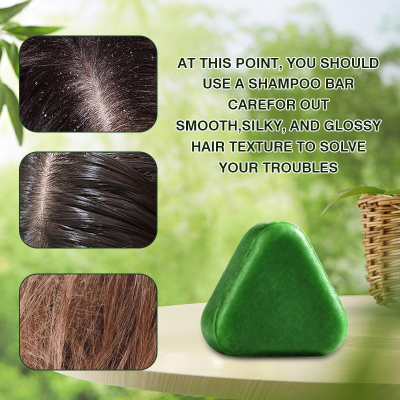 ODDORJOY Natural Shampoo Bar for Men & Women – Calming & Strengthening Hair, Eco-Friendly Solid Shampoo with Usman Grass & Herbal Extracts, Nourishing Hair Cleanser