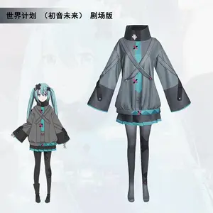 Miku Project Sekai Theater Edition Cosplay Costume Wig Miku Lolita Hoodie Skirt Set Women Girls Daily Clothing Halloween Costume