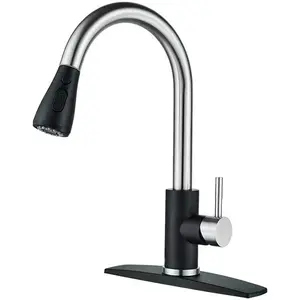 Pull-Down Kitchen Faucet with Spray Single Handle for 1-Hole Sink Durable Easy Install Modern Design tiktokshopspringglowup