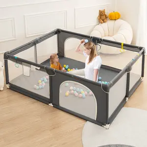 【bioby】79"x63"x27" Extra Large Baby Playpen Breathable Mesh for Indoor & Outdoor Use - Sturdy Toddler Fencae Creates a Secure Play and Sleep Area, Ideal Kids Activity Center