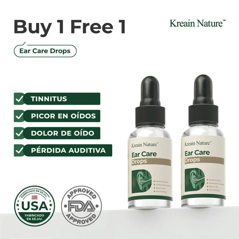 【Buy 1 Get 1 Free】Kreain Nature Ear Care Drops Gentle Formula, Non-Irritating Gentle Formula, Easy to Use & Portable dealsforyoudays