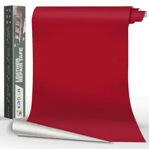 Leather Repair Tape, 23.6x79 inch Leather Patches for Furniture, Self Adhesive Leather Repair Patch for Sofas, Couches, Leather Covers, Seats, Chairs, Vinyl Repair Tape Red-Fine Grain